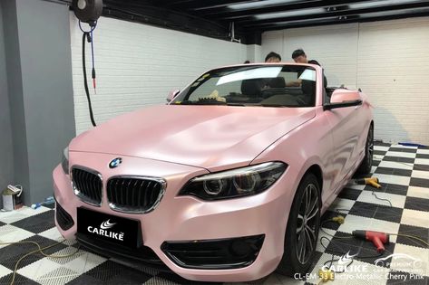 CARLIKE CL-EM-33 CHERRY PINK MATTE ELEKTROFÉM VINIL-WRAP BMW - CARLIKE WRAP Car Wrap Colors, Cool Car Wraps, Pink Car Wrap, Wrapped Cars, Pink Bmw, Pink Cars, New Luxury Cars, Vinyl Wrap Car, Car Wrapping