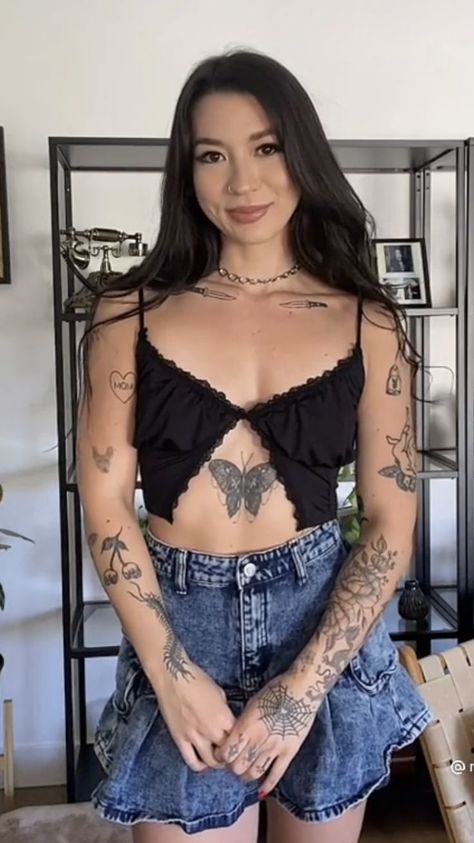 ig @miasayoko Mesh Top, Crop Tops, Tattoos, Women's Top