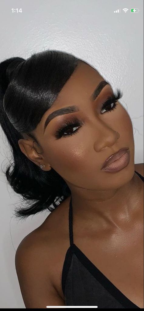 Birthday Makeup Looks, Brown Girls Makeup, Natural Glam Makeup, Glitter Makeup Looks, Prom Eye Makeup, Soft Makeup Looks, Prom Makeup Looks, Makeup For Black Skin, Brown Skin Makeup