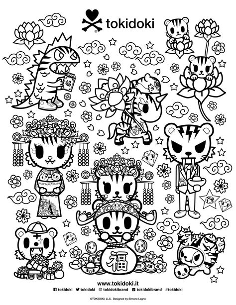 Tokidoki Coloring Pages Free Printable, Tokidoki Coloring Pages, Tokidoki Characters, Toki Doki, Color Sheets, Screen Free Activities, Coloring Pages Free Printable, Coloring Pages Printable, Page Ideas