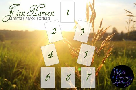 Lammas Lughnasadh Tarot Spread, Lughnasadh Celebration, Tarot Spreads Layout, Lammas Lughnasadh, Tarot Reading Spreads, Witch Board, Work Hack, Tarot Card Spreads, Autumnal Equinox