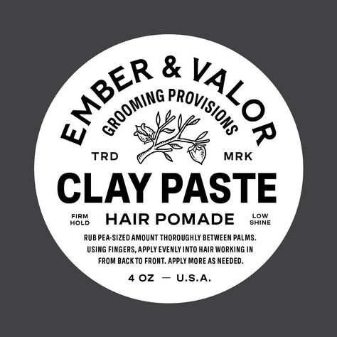 Studio Freight | Pomade packaging update for @ember_and_valor - We started working with E&V back in early 2016 to help build their brand identity, packaging… | Instagram Pomade Packaging, Packaging System, Typography Letters, Label Design, Personal Branding, E Commerce, Brand Identity, Typography, How To Apply