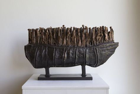 Mullan Gallery - art gallery belfast, irish art, irish artist, irish art gallery, irish sculpture, bronze sculpture, Northern Ireland Irish Sculpture, Refugee Boat, Irish Artists, Belfast Northern Ireland, Irish Art, O Reilly, Gallery Art, Bronze Sculpture, Ship Art