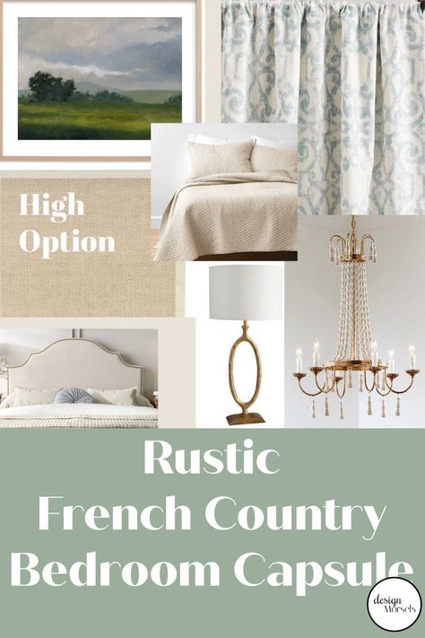 If you want to redecorate in a french country style, check out this capsule guide. There are high and low priced options. You can get the look rustic french country without spending a fortune. Rustic French Country Bedroom, French Country Cottage Bedroom, Country Minimalist, French Country Bedroom, Country Cottage Bedroom, Country Bedroom Design, Rustic French Country, French Country Bedrooms, Country Bedroom