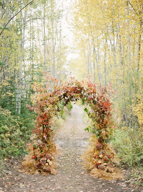 Outdoor Winter Wedding, Themed Wedding Decorations, Fall Wedding Ceremony, Wedding Ceremony Arch, Wedding Themes Fall, Fall Wedding Flowers, Fall Wedding Decorations, Ceremony Arch, Wedding Inspiration Fall