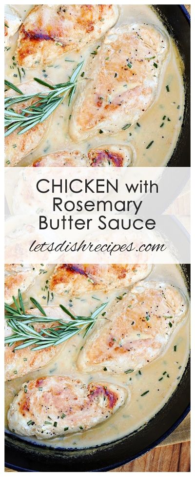 Chicken With Rosemary, Rosemary Chicken Recipe, Rosemary Butter, Rosemary Recipes, Delicious Chicken Breast Recipes, Chicken Breast Recipes Baked, Chicken Dishes Easy, Breaded Chicken Breast, Rosemary Chicken