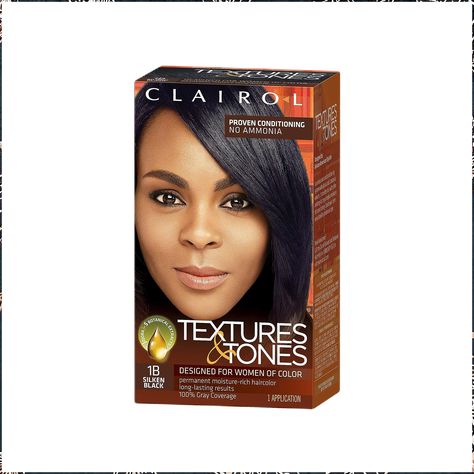 Clairol Professional Texture and Tones Permanent Hair Color, Fade Resistant Hair Dye & Color, 1 oz Hair Color Fade, Hair Texturizer, Rich Hair Color, Black Kit, Gray Coverage, Hair Color For Women, Textures And Tones, Tone Hair, Permanent Hair Color