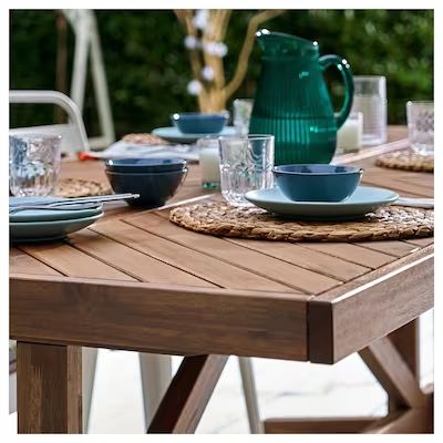 Outdoor Dining Tables, Patio Tables & Garden Tables - IKEA Wooden Outdoor Furniture, Unique Farmhouse, Indoor Outdoor Furniture, Grande Table, Balcony Furniture, Mesa Exterior, Modern Outdoor Furniture, Wooden Dining Tables, Affordable Furniture