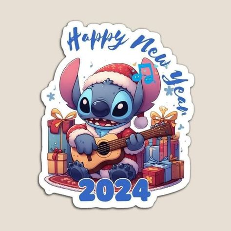 Stitch New Year Wallpaper, New Years Stitch Wallpaper, Stitch Happy New Year, Stitch New Year, Disney New Year, Holiday Iphone Wallpaper, Stitch Wallpaper, Kids Organization, Year Wallpaper