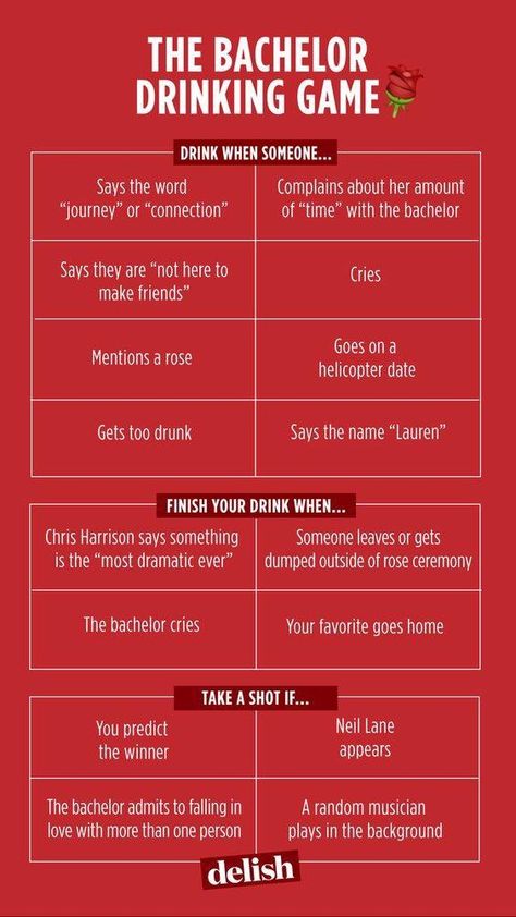 Bachelor Drinking Game, Show Drinking Games, Bachelorette Watch Party, Bachelor Watch Party, Tv Show Drinking Games, Bachelor Games, Bachelor Viewing Party, Viewing Party Ideas, Bachelorette Drinking Games