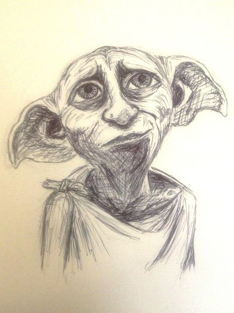 Easy Pen Drawing at GetDrawings | Free download #art Dobby Sketch, Harry Potter Drawings Easy, Stylo Art, Harry Potter Sketch, Harry Potter Art Drawings, Small Drawing, Hogwarts Dr, Animal Drawings Sketches, Pen Art Drawings