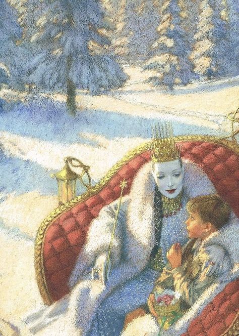 Narnia Snow, Christian Birmingham, Hans Andersen, Pre Raphaelite Art, The Snow Queen, Fairytale Illustration, Art Organization, Fairytale Art, Snow Queen