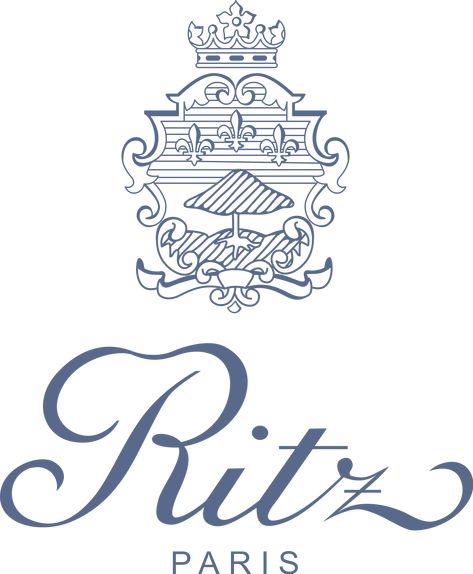 The Ritz Paris, Hotel Ads, Ritz Hotel, Ritz Paris, Crest Monogram, Classic Hotel, Hotel Logo, Iconic Wallpaper, Luxury Branding Design