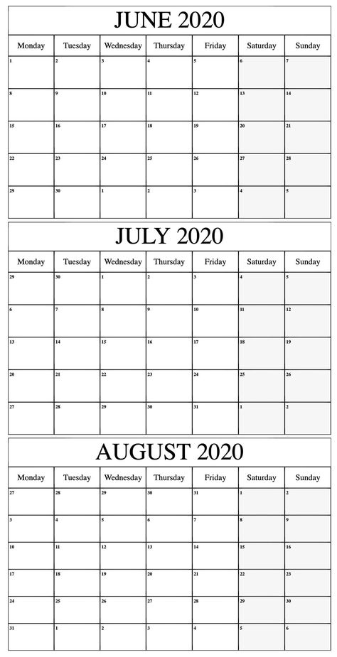 June To August Calendar 2020 Printable June July August 2024 Printable Calendar, 2024 Calendar Printable, Printable Yearly Calendar, Free Printable Calendar Templates, July Calendar, August Calendar, Calendar June, Monthly Calendars, Printable Calendar Template