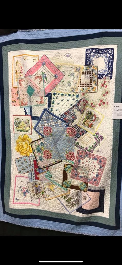 Handkerchief Quilt How To Make A, Vintage Hankie Quilt, Doily Quilts, Hanky Quilt, Handkerchief Quilts, Hankie Quilts, Hankie Crafts, Vintage Handkerchiefs Crafts, Handkerchief Crafts