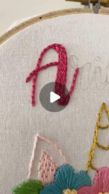 Letter Stitching Hand Embroidery, Chain Stitch, Happy Friday, You And I, Hand Embroidery, I Want, My Favorite, Embroidery, Texture