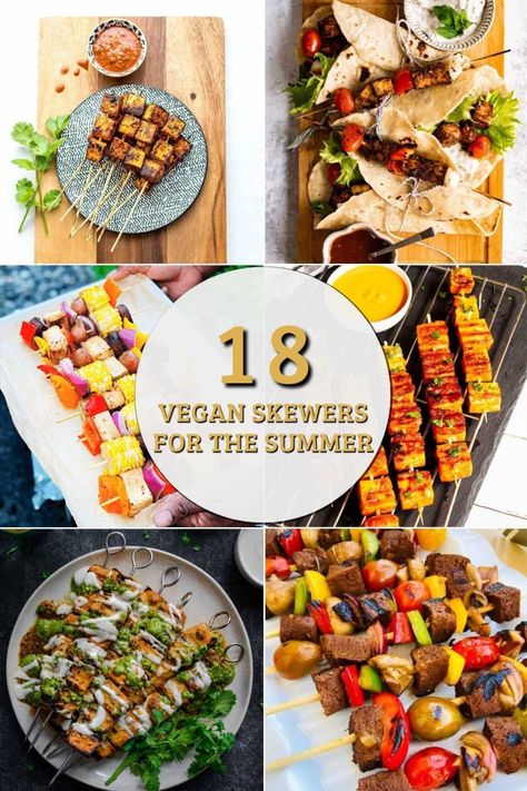 Vegan Skewers, Skewer Recipes Appetizers, Vegan Kabobs, Tofu Kebab, Vegan Bbq Recipes, Vegetable Kebabs, Veggie Kabobs, Vegetarian Bbq, Skewer Appetizers