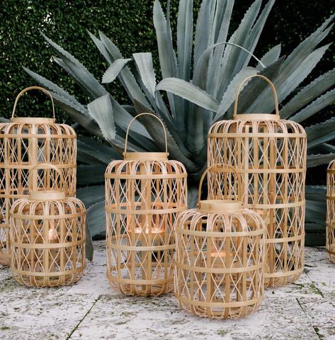 Bahama Mama: Kamalame Cay Resort Rattan Lantern, Amanda Lindroth, Large Lanterns, Small Lanterns, Plants Are Friends, Harbour Island, Wedding Lanterns, How To Make Lanterns, Battery Operated Candles