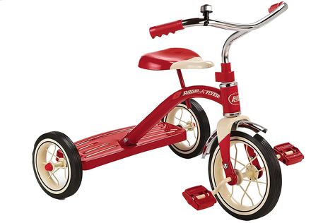 Radio Flyer Classic Red 10 Inch Tricycle Toddler Tricycle, Red Tricycle, Toddler Bike, Radio Flyer, Toddler Age, Childhood Toys, Rubber Tires, Old Toys, Tricycle