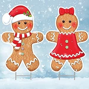 Gingerbread Yard Decorations, Gingerbread Office, Gingerbread Boy And Girl, Parade Ideas, Gingerbread People, Gingerbread Party, Boy Sign, Gingerbread Christmas Decor, Gingerbread Decorations