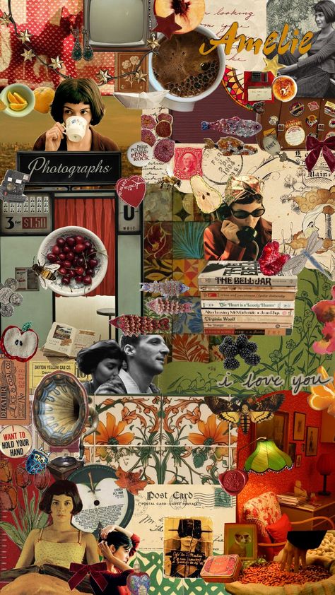 #ameliewallpaper #ameliepoulain #amelieaesthetic #amelie #amelié #ameliéwallpaper #lockscreen #aesthetic #aestheticwallpaper #aestheticlockscreen #background #collageart #collageaesthetic #collageinspo #aestheticgirl #red #maximalism #movies #moviecollage #vintage #vintageaesthetic #vintagecollage Amelie Film, Amelie Aesthetic, Amelie Movie, Maximalism Aesthetic, 2025 Style, Movie Collage, Lockscreen Aesthetic, The Bell Jar, Vintage Collage