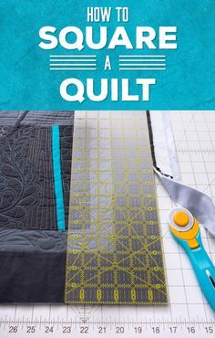 How to Square a Quilt - Man Sewing Beginner Sewing Projects Easy, Leftover Fabric, Quilting Techniques, Quilting Tips, Sewing Projects For Beginners, Sewing Skills, Love Sewing, Quilting Tutorials, Quilt Tutorials