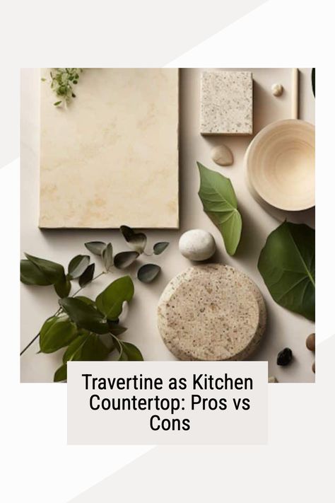 Looking to renovate your kitchen, but not sure whether travertine countertops would be the perfect fit for your space? Discover the top pros and cons of using travertine as a kitchen countertop in our exclusive blog post, where we dive deep into the unique design, sustainability, and maintenance aspects of this popular choice for kitchen renovations. Travertine Kitchen Countertops, Travertine Countertops Kitchen, Natural Countertops, Travertine Kitchen, Modern Organic Kitchen, Travertine Countertops, Glass Partition Designs, Modern Interior Door, Luxury Staircase