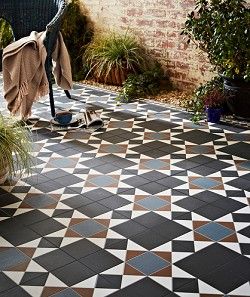 Outside Tiles, Balcony Tiles, Terrace Tiles, Tiles Uk, Porch Tile, Exterior Tiles, Tiled Hallway, Topps Tiles, Garden Tiles