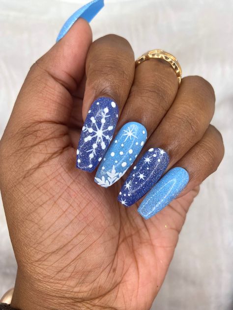 Blue Reflective Snowflake Press On Nails
Custom And Handmade Press On Nails Ethereal Nails, Push Stick, Arctic Blast, Nails Holiday, Holiday Nails Christmas, Nails Fake, Nails Christmas, Tis The Season To Be Jolly, Blue Snowflakes