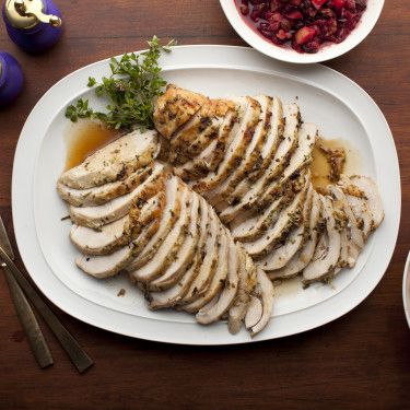 Herb-Roasted Turkey Breast by Ina Garten Ina Garten Turkey Breast, Ina Garten Turkey Breast Recipe, Ina Garten Dry Brined Turkey, Ina Garden Turkey Brine, Ina Garden Turkey Breast, Ina Garten Herb Roasted Turkey Breast, Herb Roasted Turkey Breast Ina Garten, Herb Roasted Turkey Breast, Ina Garden