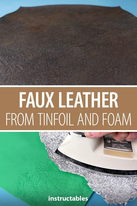 Diy Foam Paint, Painting On Faux Leather Diy, Faux Leather Painting Technique, Leather Art Wall, Thermoplastic Ideas, Foam Crafts Ideas, Spray Foam Crafts, Foam Painting, Tin Foil Crafts