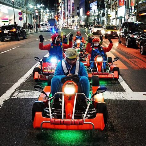 Image from all_that_jag on 14 Feb 2018 with caption: Playing Mario cart on city streets...#onlyinjapan #traveljapan #tokyo #mariocart #skymileslife Tokyo Aesthetic, Longing For You, Mario Kart, City Streets, Travel Book, Japan Travel, Solo Travel, Dream Vacations, My Heart