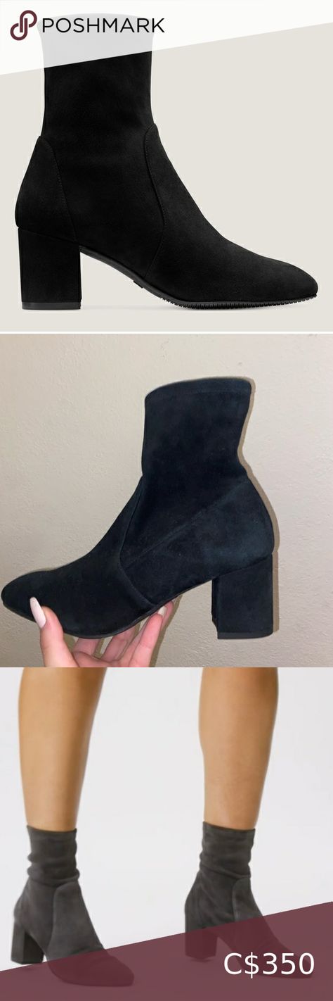 BRAND NEW NEVER WORN Stuart Weitzman Yuliana 60 Black Suede Bootie Black Suede Booties, Stuart Weitzman Shoes, Suede Booties, Stuart Weitzman, Black Suede, Bootie, Brand New, Outfit Inspo, Plus Fashion