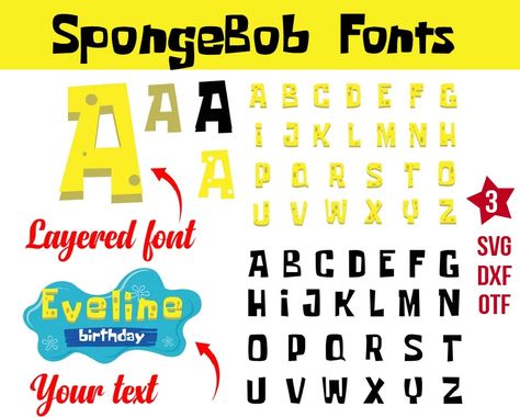 SpongeBob Font svg, SpongeBob alphabet, SpongeBob letters Spongebob Font Alphabet, Spongebob Letters Alphabet, Spongebob Letters, Spongebob Font, Spongebob Svg, Font For Cricut, Browser Icon, Spongebob Party, Sketching Tips