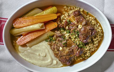 An Irish stew without potatoes might sound like a contradiction, but this lamb-neck and pearl-barley recipe gives the classic winter dish a rich twist. Irish Roasted Potatoes, Icelandic Lamb Stew, Irish Cabbage Bacon And Potato Soup, Irish Lamb Stew With Pearl Barley, Irish Lamb Stew, Barley Recipe, Creamed Onions, Irish Stew, Pearl Barley