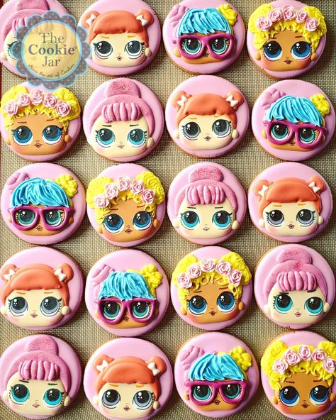 LOL Decorated Cookies #sharetheartofcookies Lol Surprise Cookies Decorated, Lol Surprise Dolls Cookies, Lol Doll Cookies Decorated, Lol Cookies Decorated, Lol Surprise Cookies, Lol Doll Cookies, Lol Surprise Cupcakes, Lol Cupcakes, Lol Cookies