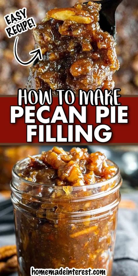 pecan pie filling Pecan Pie Filling Recipe, Easy Pecan Pie, Pecan Pie Easy, Pecan Pie Filling, Pecan Tarts, Pie Filling Recipes, Thanksgiving Food Desserts, Pecan Pie Recipe, Pecan Recipes