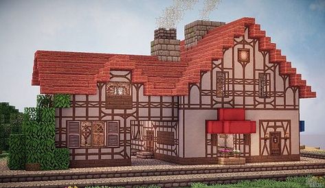 Minecraft Amazing Builds, Minecraft Bakery, Minecraft Movie, Kikis Delivery Service, Studio Ghibli Films, Cottage Core Minecraft House, Cottage Core House, Minecraft House Plans, Minecraft Cottage