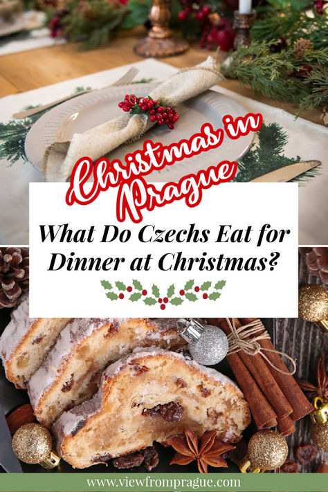 Since my English friends also often ask me what's is the traditional Czech Christmas dinner and what we eat on Christmas Eve I thought I'd share with you what are the traditional Christmas dishes that Czech families enjoy during the holiday season and some of the traditions that are associated with the Christmas Eve dinner. Czech Christmas Traditions, English Christmas Traditions, Prague Christmas, Christmas Dinner Plates, Eat At Home, Christmas Meal, Irish Christmas, English Christmas, Around The World Food