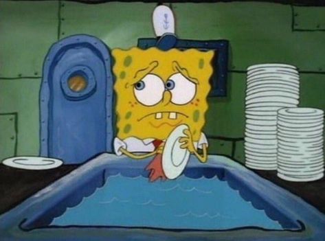 Spongebob Uncomfortably Washing Dishes Meme Sponge Bob Profile Pictures, Spongebob Reaction Pics, Spongebob Reaction Pictures, Spongebob Reaction, Spongebob Pics, Spongebob Funny, Sponge Bob, Spongebob Memes, Reaction Pics