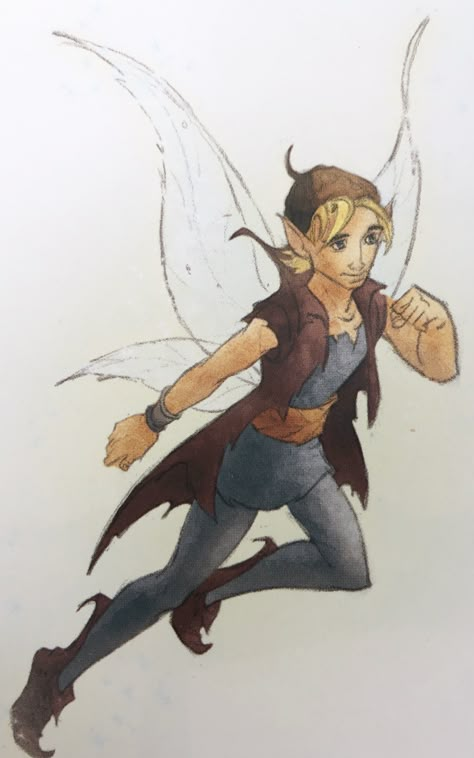 Male Fairy Drawing, Winx Club Male Fairy, Male Fairy Aesthetic, Pixie Drawing Fairy Art, Fairy Boy Art, Male Fairy Illustration, Never Fairies, Male Fairy Art, Fairies Outfits