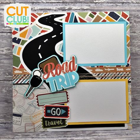 Road Trip Scrapbook, Trip Scrapbook, Travel Book Layout, Scrapbooking Layouts Travel, Cruise Scrapbook, Travel Scrapbook Pages, Travel Journal Scrapbook, Recipe Scrapbook, Vacation Scrapbook