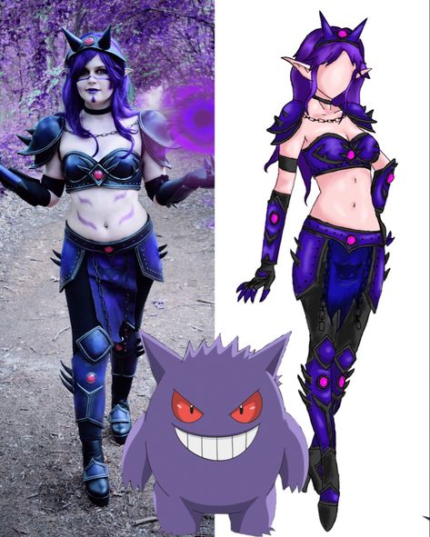 Pokemon Gengar cosplay armor by Anolynia Gengar Cosplay, Cosplay Armor, Pokemon Cosplay, My Side, Cosplay Anime, You And I, Pokemon, Drawings, Anime