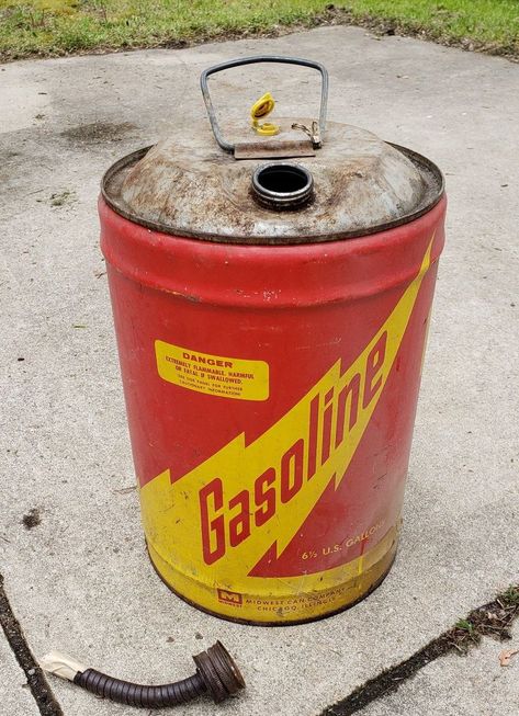 Gas Can Repurposed, Old Gas Can Ideas, Metal Gas Can Ideas, Old Metal Gas Can Ideas, Gas Can Drink Dispenser Diy, How To Cut Metal, Vintage Gas Can, Artificial Candles, Leather Top Desk