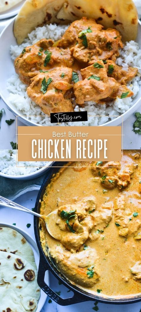 Best Butter Chicken Recipe, Best Butter Chicken, Kid Dinners, Easy Butter Chicken, Butter Chicken Recipe Indian, Butter Chicken Recipe Easy, Desi Recipes, Lunchbox Recipes, Yogurt Marinade