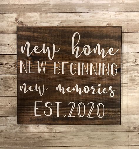 New Home Sign, New Home Quotes, Scrabble Tile Wall Art, Divorce Gift, Established Sign, New Memories, First Home Gifts, Tile Wall Art, Home Sign