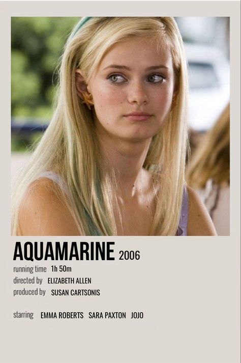 Aqua Marine Movie, Aquamarine Poster, Aquamarine Costume, Aquamarine 2006, Aquamarine Aesthetic, Aquamarine Movie, Blue Macaron, Summer Movie Night, Marine Poster