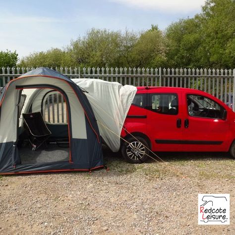 Redcote Leisure Adventurer Air on Citroen Nemo (2) Campervan Accessories, Car Awnings, Mosquito Protection, Suv Camping, Micro Camper, Vauxhall Corsa, Compact Cars, Small Cars, Happy Campers