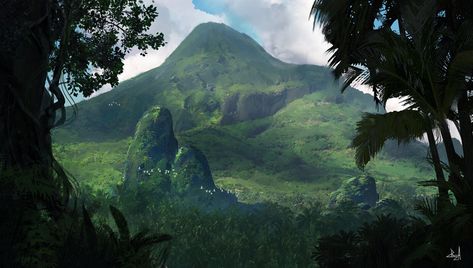 ArtStation - Tropical forest, Shahzeb Khan Raza Forest Background, Forest Theme, Tropical Forest, Matte Painting, Environment Design, Environment Concept Art, Art Portfolio, User Profile, Dungeons And Dragons