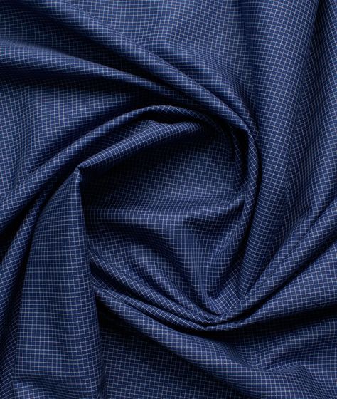 Raymond Men's Premium Cotton Checks  Unstitched Shirting Fabric (Dark Royal Blue & White) Cotton Linen Trousers, Dark Royal Blue, Shirting Fabric, Suit Fabric, Linen Trousers, Formal Shirts, Shirt Sale, Linen Shirt, Cotton Linen